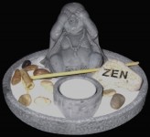 Round Tlight Holder Buddha “Can’t See – Candles -Relax”