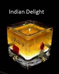 Indian Delight Square Glass – Candles -Relax