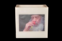 Square Hurricane 10cm + Tlight – Candles -Relax