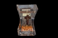 Cross Wood Rectangle Glass – Candles -Relax