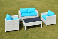 طقم حديقة طقم رتان معالج